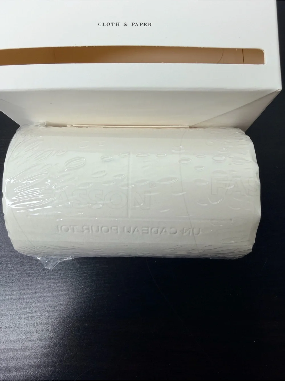 Cloth & Paper Gift Tag Stickers roll of 50 white stickers 3x1.5”